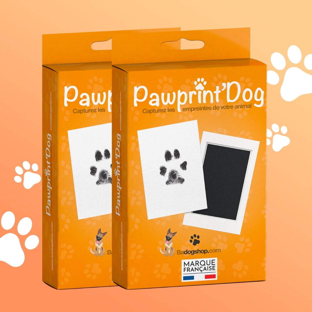 Nwvuop Kit d'empreintes de pattes de chien ou de chat - Cadre photo  commémoratif avec argile - Cadeau souvenir pour les amoureux des animaux de
